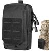 Huiguli Nylo Marsupio da Lavoro, Multifunzione Molle Marsupio Tattico, EDC Pouch per Sport L'escursionismo Campeggio Viaggi Ciclismo Pesca e L'alpinismo, Nero