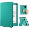 FINTIE Custodia per 7 Kindle Paperwhite (12ª Gen) / Colorsoft - 2024/2025 | Protettiva Supporto Cover con Slot per Schede & Hand Strap per Kindle Paperwhite e Kindle Colorsoft Signature, Jadeverde