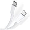 Adhiper Cavo USB-C a USB-C 60W 20V/3A Cavo Type C Ricarica Rapida Compatibile con Huawei MateBook 13/14/D14/D15/16s/D16, MateBook X Pro, MatePad 11/Pro, Serie Mate 50/60 ecc. (2m/Bianco)