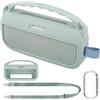 co2CREA Custodia Protettiva in Silicone Compatibile per altoparlante portatile Bluetooth Bose SoundLink Flex 2nd Gen (silicone + gancio moschettone + tracolla (altoparlante non incluso)