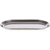 APS 30149 - Vassoio da portata, 30 x 15,5 cm, in acciaio INOX lucidato a specchio, con bordo arrotolato