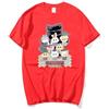 JFSKFOU Stray Kids - Camicia estiva a maniche corte, girocollo, per uomo e donna, Rosso, S