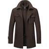 SUIUOI cappotto da uomo cappotto di lana, cappotto lungo da uomo cappotto di lana invernale giacca di lana con risvolto caldo business tempo libero cappotto cashmere uomo giacca invernale per il tempo