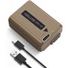 NEEWER NP-FW50 Batteria Sostitutiva 1030mAh per Sony A6400 A6000 A7II ZV-E10, Ricarica Rapida Sicura in 2,3 Ore con Cavo USB di tipo C per A5100 A6100 A6300 A6500 A7R II A7S II e Caricabatterie BC-TRW