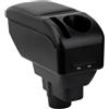 ZENVI Braccioli Compatible with OPEL Corsa D Braccioli 2006-2013 Console Centrale Organizer Immagazzinaggio Scatola Utilizzabile Per Autisti Supporto Gomito (Stile Fibra Carbonio)