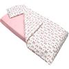 Lovely Hippo Lenzuola 80 x 160 cm con angoli + Copripiumino 120x170 cm + Federa per Cuscino per bambini (Ballerino Rosa, Letto 80x160cm - Set 3 pezzi)