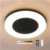 Sytmhoe Plafoniere Da Esterno a Parete Dimmerabile Con Telecomando APP 18W 2700-6500K CCT Modificabile, Alluminio IP65 Luce Da Soffitto Moderne Per Bagno, Appliques Da Esterni Balcone Porta d'Ingresso