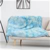 XRPRPX Coperta Pile Matrimoniale Azzurra Coperta Morbida Pile Calda 130 x 160cm Coperta Matrimoniale Invernale Pile Coperta Pile Pesante Singolo Coperta Pile Divano Grande per Divano, Letto(Blu)