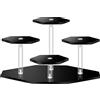 mimzemamz Espositore in Acrilico Nero, Ripiano per Vetrina per Esposizione Profumi, Cupcakes, Dessert, Modellismo, Collezione e Artigianato, 1 Pezzi