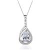 YONVUN Collana in argento 925 lacrima pera pietra Preziosa zircone Rubino Zaffiro Smeraldo ciondolo Regalo di gioielli per Moglie Mamma Figlia Fidanzata