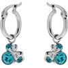 Disney Orecchini Disney a Cerchioi da Bambina in Acciaio Inossidabile, con zirconi, Blu