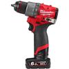 Milwaukee M12FPD2-602X - Trapano a percussione compatto senza fili, 12 V, 2 batterie da 6,0 Ah + caricabatterie