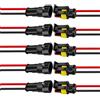 Lewttyer 2 Pin Auto Impermeabile Connettore Kit 5 Pezzi Connettori Elettrici Elettrici Impermeabili 20Cm 18Awg Per Auto, Moto, Camion, Barca(Lewttyer)
