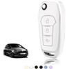 TOOMUME Cover Chiave TPU, Custodia Chiave Adatto per Ford Fiesta Focus Puma Mondeo Ecosport Explorer Kuga Ka Tourneo Connect Ranger F150, Copri Chiavi Guscio Chiave Auto Telecomando - Flip Key