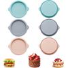 TOKSEO 6 stampi per friggitrici ad aria calda, diametro 10 cm, in silicone, rotondi, per panini, cupcake, muffin