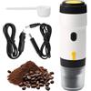 YOPOTIKA Macchina per caffè espresso elettrica portatile, piccola macchina per caffè espresso da viaggio (ricaricabile USB/12 V auto piccolo viaggio), compatibile con capsule NES/DG e caffè macinato,