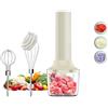 PowCube Set Sbattitore Elettrico, Frusta Elettrica, Frullatore a Immersione Mini per Tritatutto da Cucina, Mixer Senza Fili Ricaricabile, Minipimer per Tritare, Tagliare e Fare Purea, 4 Velocità, 300ML