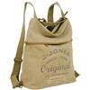 J JONES JENNIFER JONES J JONES Borsa zaino da donna grande realizzata in tela e vera pelle Borsa hobo vintage