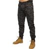 989Zé ENZO Jeans da Uomo Pantaloni Cargo Casual in Cotone Tasche Laterali con Polsini EZ409 Kaki Scuro 40W / 32L