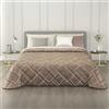 MAXIME MAISON - Trapunta Invernale Matrimoniale 260x260cm in Raso Jacquard, Piumone Matrimoniale Invernale (300gr/mq) Copriletto in Pregiato Raso Jacquard Made in Italy (Wall Dark Tortora)