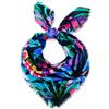Desigual Accessories Fabric Squared Foulard Fou_BEACHTIME 5000 Navy, Blu, Taglia Unica Donna