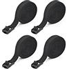 Kshineni 4 Pezzi Cinghia di Fissaggio Cinghie per Valigie 6m x 2.5cm con Chiusura a Morsetto, Cinghie di Fissaggio per Camion, Carico, Moto, Rimorchi, Bagagli (Nero)