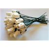 Seddex Aariel's Attic Seddex 24 bellissime rose realistiche in legno bianco avorio