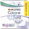 FATER FEMCARE Lines Cotone Assorbente Bio Ultra Ali 12 pezzi