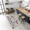 Pasha Home Tappeto da Cucina, Passatoia Lavabile a 30°C, Antiscivolo, Facile da Mantenere - Tappeto per Cucina, Ingresso, Soggiorno - Mosaico, 80 x 200 cm