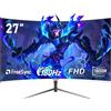 Gawfolk MONITOR TV SMART 27" FULL HD CURVO MONITOR PER COMPUTER DA GIOCO 1800R FHD 1080P