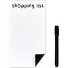 The Magnet Shop TMS - Piccola lavagna magnetica per frigorifero con pennarello cancellabile a secco ultra fine, lista della spesa, lavagna promemoria o planner per appunti o promemoria, mini lavagna bianca