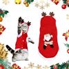 Pwsap Costume Natalizio per Animali Domestici con Cappello da Renna, Vestiti con Cappuccio da Babbo Natale, Natale Costume Cani per Gatti Medi Cani Animali Domestici, Festa Cosplay di Natale Capodanno, M