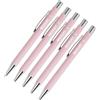 Westcott Penna a sfera PRIMESOFT 5 pezzi rosa | Penna a sfera premium in alluminio | Inchiostro blu indelebile | Spessore tratto XB 1,4 mm | E-745013 00