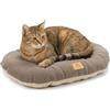 Ferplast Cuscino Cane e Gatto RELAX MICROFLEECE, Cuccia in Caldo e Soffice Micropile per Taglia Piccola, Lettino per Cani Lavabile, 55 x 36 x 12 cm. Grigio Tortora