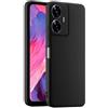 HULLIN Custodia per Telefono in Silicone Colorato, Adatta per Realme C55 / Realme Narzo N55 (6.72) - Nero