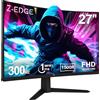 Z Z-Edge Z-Edge Monitor Gaming Curvo 27'' 300Hz (DP1.4 * 2), 1ms MPRT, FreeSync, FHD, 240Hz (HDMI2.0 * 2), Schermo PC LED 16:9, Inclinazione Regolabile, 4000:1, 1500R VA, VESA 100 * 100mm (Cavo DP Incluso)