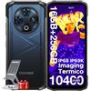 DOOGEE Fire 6 Termocamera Smartphone Rugged 16(6+10) GB RAM + 256GB ROM, 10400 mAh 6.56 HD Smartphone 50MP Android 14 Telefono Indistruttibile, Triplo Slot Schede, IP68/IP69K/OTG/GPS Blu