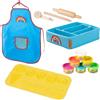 roba x Play-Doh Set di Gioco - Tappetino 3D, 6 Barattoli di Pasta Modellabile, Grembiule e Strumenti in Legno Sostenibile - Regalo Creativo per Bambini a Partire da 3 Anni