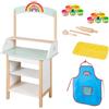 roba x Play-Doh Gelateria - Giocattolo in Legno Certificato FSC - 12 Barattoli di Plastilina, Attrezzi in legno, Grembiule e Tappetino 3D - da 3 Anni