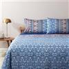 Bassetti Granfoulard Completo Letto Copripiumino Matrimoniale Due Piazze in Raso di puro Cotone Sacco Maxi + Lenzuolo Sotto con angoli + 2 Federe Mira B1