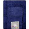 Bassetti POP COLOR - Set Asciugamani Da Bagno Viso e Bidet Coppia Asciugamani da Bagno con Ospite | 60x110 cm + 40x60 cm (OLTREMARE)