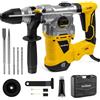Enventor Martello Demolitore SDS-Plus 1500W, Martello Perforatore 4500BPM, Potenza D'impatto 6J, 850RPM, 4 Modalità, Capacità di Perforazione: Calcestruzzo (32mm), Metallo (13mm), Legno (40mm)