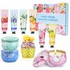 KEARLGMBH Creme Per le Mani Regalo Natale Set, Regalo per Mani e Piedi, Crema Idratante, 6 Crema per Le Mani, 3 Candele Profumate, Regali Natale per Donne E Uomini