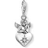 Thomas Sabo Ciondolo a forma di angelo custode con cuore in argento 1735-643-14, misura unica, Argento sterling, Zirconia cubica