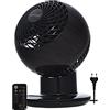 Iris Ohyama Woozoo, 30m², Ventilatore da Tavolo, Ufficio Fan, Nero Cenere, Telecomando, Silenzioso, Oscillazione, Per Camera, Soggiorno, Cucina, Circolatore d'Aria, Raffreddamento, Potente,