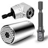 Newder Chiave Universale a Bussola Esagonale Multifunzione, Strumenti Repair Tools 7-19mm, Cacciavite Angolare, Adattatore per Avvitatore ad Angolo di 105°