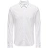 ONLY & SONS Onsrobin Button Under LS Stretch Shirt Camicia a Maniche Lunghe, Bianco, L Uomo