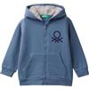 United Colors of Benetton Giacca C/CAPP M/L 3EB5G503E Maglione Cardigan, Blu, 18 Mesi Bambino