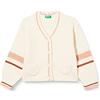 United Colors of Benetton Maglione cardigan 11AUH6002 Bambine e ragazze, Vaniglia 036, 5 anni