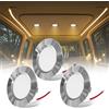 BrightArk Mini LED Spot da Incasso 12V 3.5W - Bianco Caldo 3000K per Mobili, Camper, Vetrine, Scaffali (Set di 3)